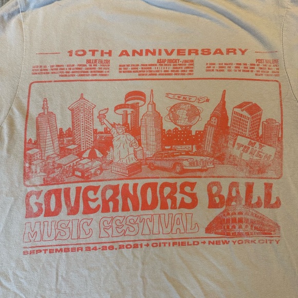 Gov Ball 2021 Red Skyline Tan Tee - Picture 4 of 6